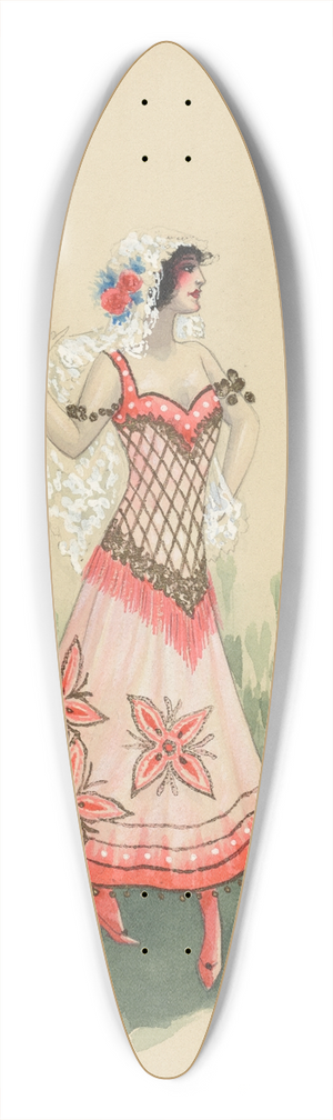 Will R. Barnes - Act I-Jean 39.3 inch art pintail longboard deck