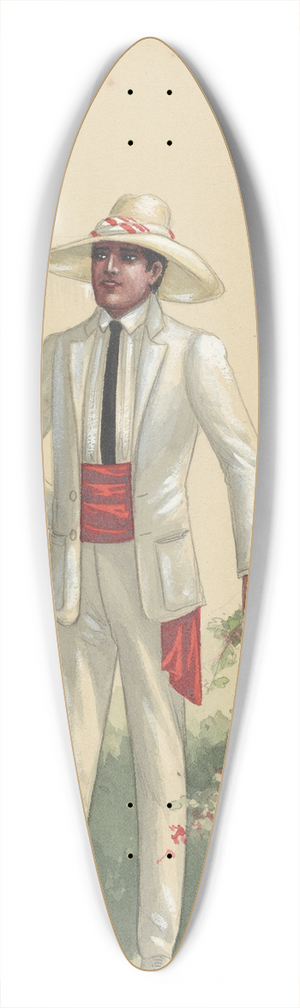 Will R. Barnes - Act I-Rosendo 39.3 inch art pintail longboard deck