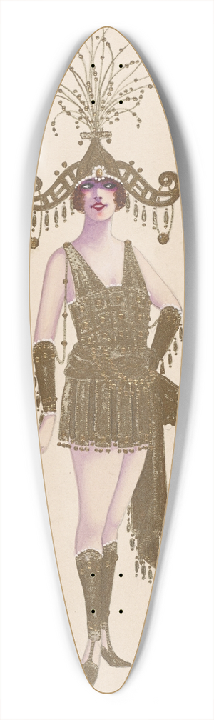 Will R. Barnes - A Golden Guard 39.3 inch art pintail longboard deck