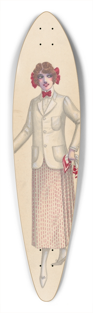 Will R. Barnes - Barmaids, 7 39.3 inch art pintail longboard deck