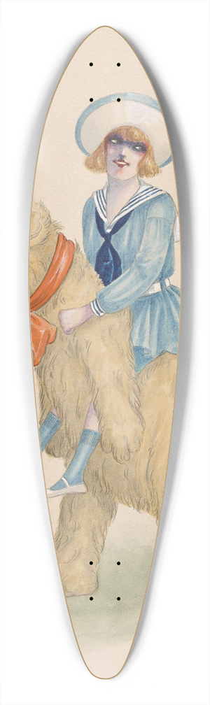 Will R. Barnes - Boys on Bears 39.3 inch art pintail longboard deck