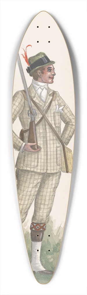 Will R. Barnes - Costume for men 39.3 inch art pintail longboard deck