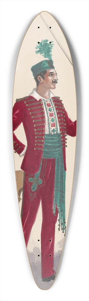 Will R. Barnes - Costume for men 39.3 inch art pintail longboard deck