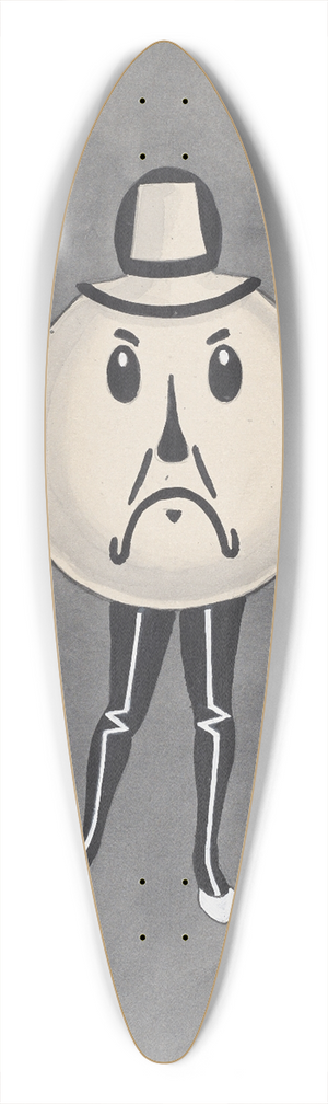 Will R. Barnes - Front of Bad Days 39.3 inch art pintail longboard deck