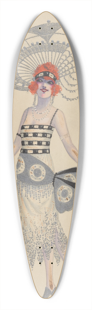 Will R. Barnes - Lady-in-Waiting 39.3 inch art pintail longboard deck