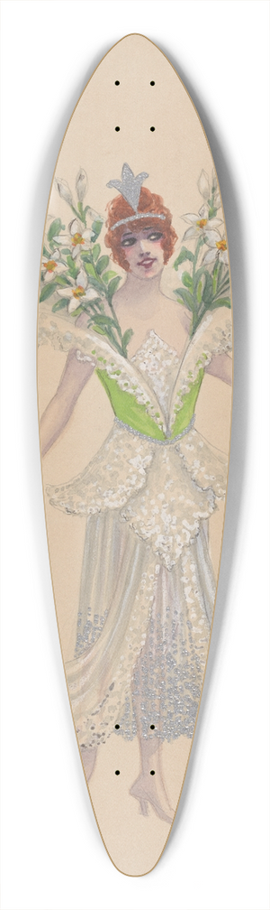 Will R. Barnes - Lily girls, 196 39.3 inch art pintail longboard deck