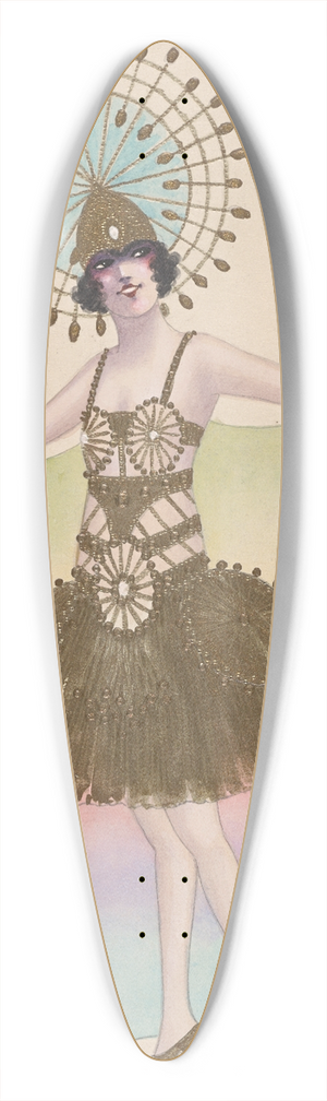 Will R. Barnes - No. 3 Rainbow 39.3 inch art pintail longboard deck