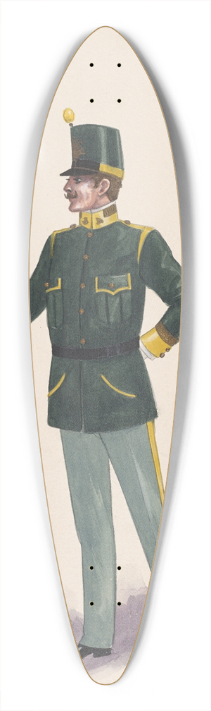Will R. Barnes - Officer costume 39.3 inch art pintail longboard deck
