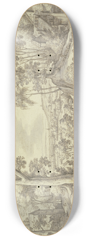 Hans Bol - Landschaft mit dem Propheten Elisa 8.25 inch art skate deck