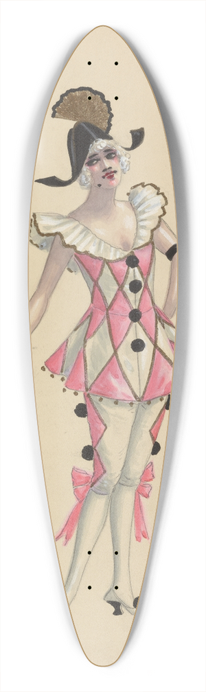 Will R. Barnes - Pierrot Boys 39.3 inch art pintail longboard deck