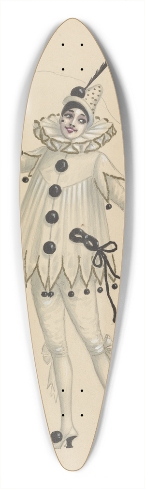 Will R. Barnes - Pierrot 39.3 inch art pintail longboard deck