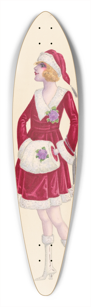 Will R. Barnes - Skater, 2 39.3 inch art pintail longboard deck