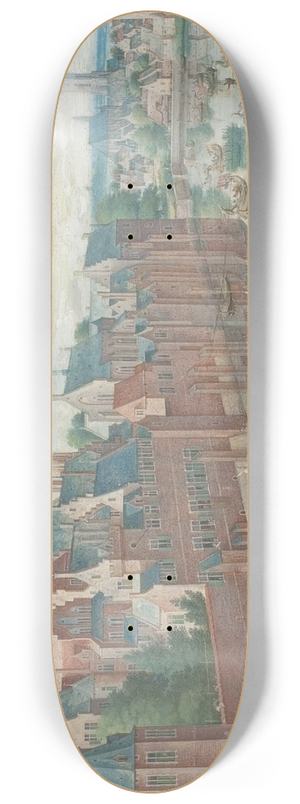 Hans Bol - The Goose Game on the Vijvar at the Hague 8.25 inch art skate deck