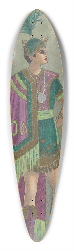 Will R. Barnes - untitled 39.3 inch art pintail longboard deck