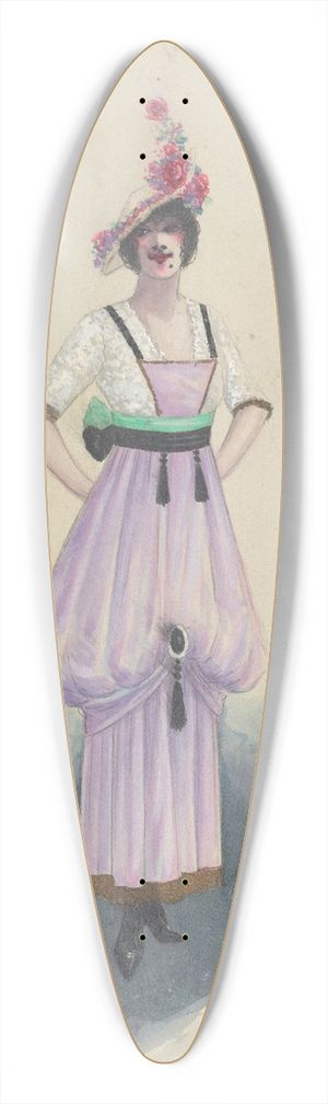 Will R. Barnes - untitled 39.3 inch art pintail longboard deck