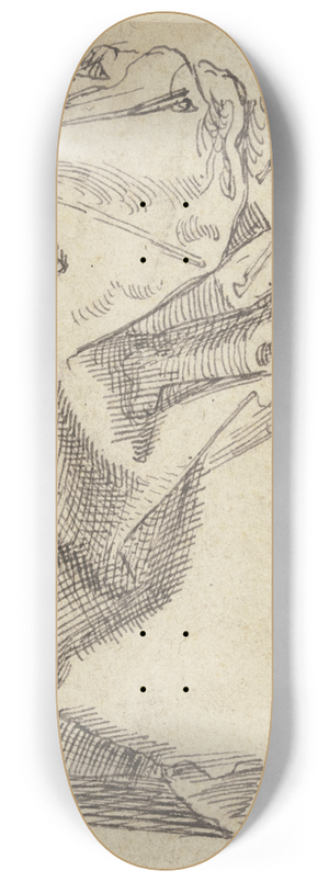 Hans Brosamer - Draperiestudie nach dem Rock einer sitzenden Frau 8.25 inch art skate deck