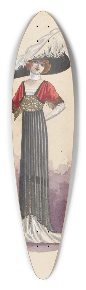 Will R. Barnes - untitled 39.3 inch art pintail longboard deck