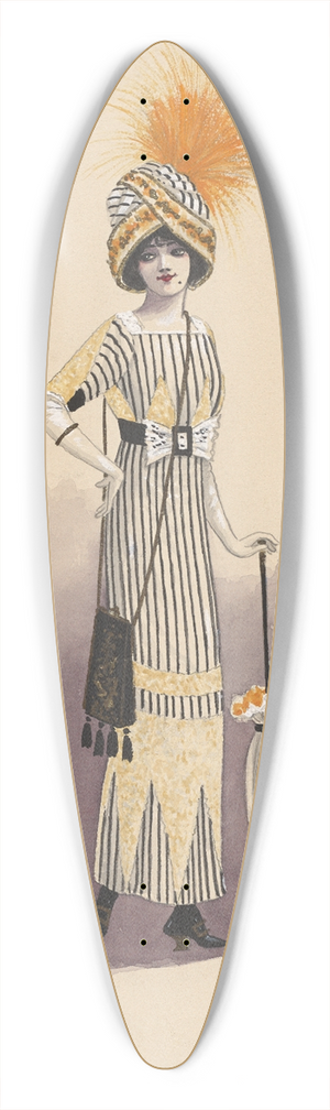 Will R. Barnes - untitled 39.3 inch art pintail longboard deck