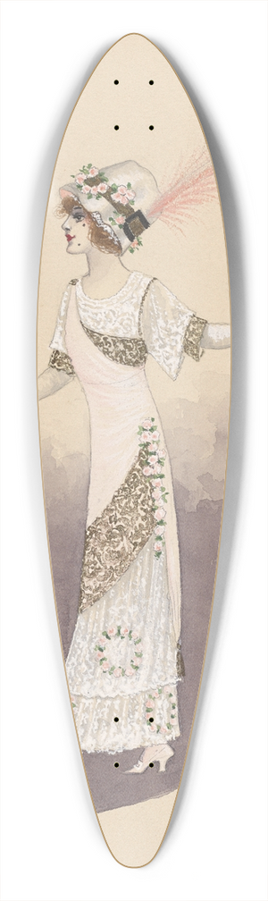 Will R. Barnes - untitled 39.3 inch art pintail longboard deck