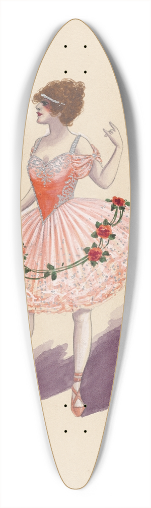 Will R. Barnes - untitled 39.3 inch art pintail longboard deck