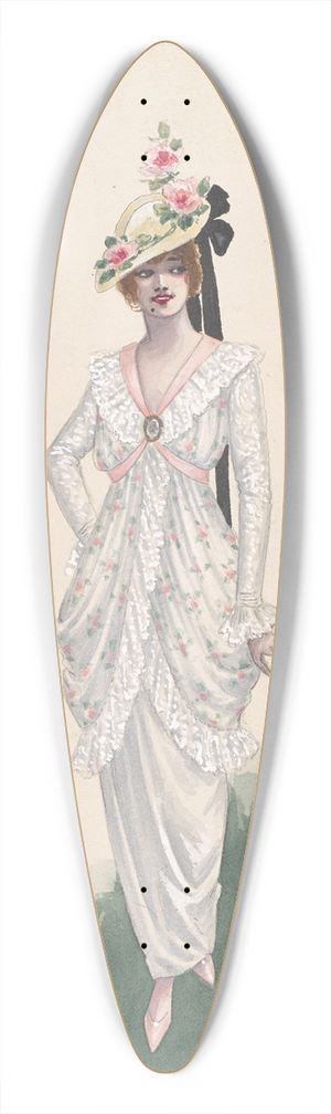 Will R. Barnes - Womans costume 39.3 inch art pintail longboard deck