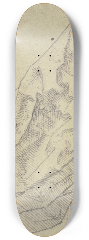 Hans Brosamer - Hanging tail of a garment 8.25 inch art skate deck