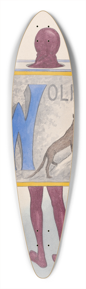 Will R. Barnes - Woodrow Wilson, No. 2 39.3 inch art pintail longboard deck