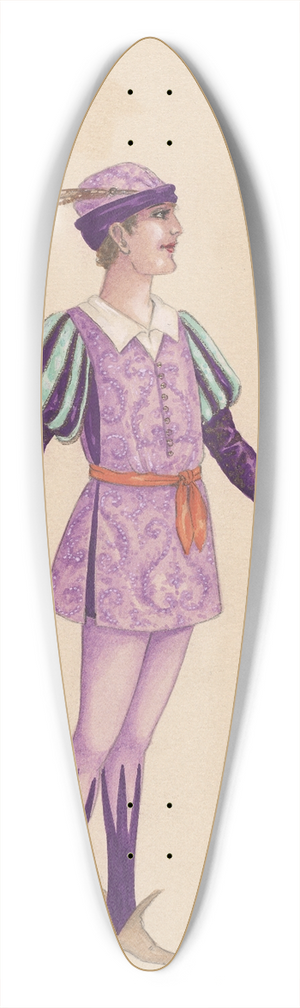 Will R. Barnes - Youth 39.3 inch art pintail longboard deck