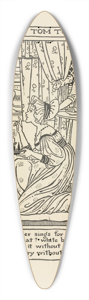 Winifred Smith - Little Tom Tucker 39.3 inch art pintail longboard deck