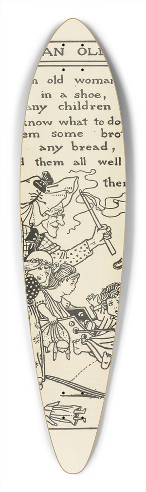 Winifred Smith - There was an old woman 39.3 inch art pintail longboard deck