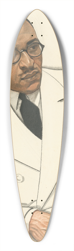 Winold Reiss - Charles Spurgeon Johnson 39.3 inch art pintail longboard deck