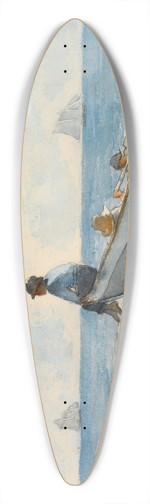 Winslow Homer - Boys in a Dory 39.3 inch art pintail longboard deck
