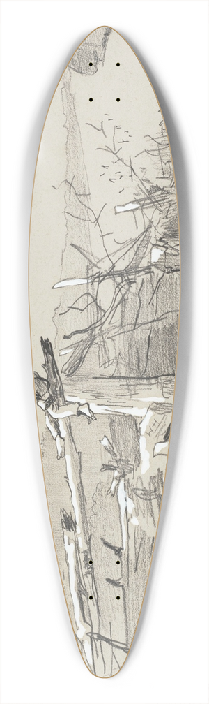 Winslow Homer - Boy with a Stick 39.3 inch art pintail longboard deck
