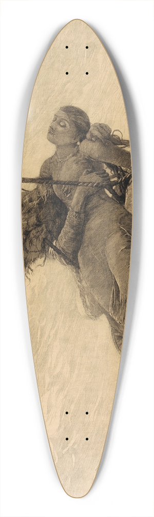 Winslow Homer - Saved 39.3 inch art pintail longboard deck