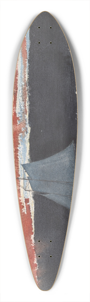 Winslow Homer - Schooner at Sunset 39.3 inch art pintail longboard deck