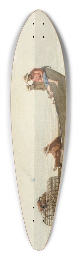 Winslow Homer - Three Boys in a Dory with Lobster Pots 39.3 inch art pintail longboard deck