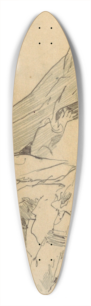 Winslow Homer - Three Figures 39.3 inch art pintail longboard deck