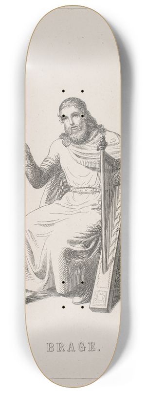 Hans Christian Henneberg - Brage Illustration til Fabricius Danmarks historie 1 8.25 inch art skate deck