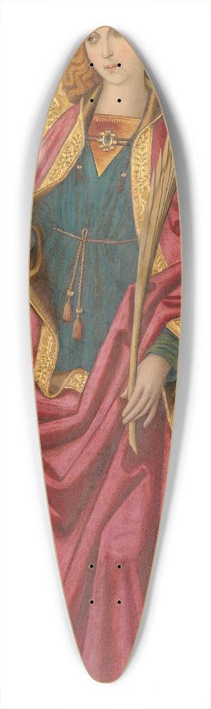 Workshop of Raphael Vergos - Saint Agatha 39.3 inch art pintail longboard deck