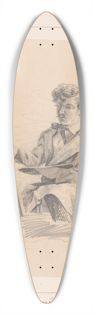 W. P. Noble - Henry W. Waugh 39.3 inch art pintail longboard deck