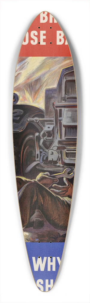 Wright Hessack - Front-Line Breakdowns Can Lose Battles  Thats Why Our Workmanship Counts 39.3 inch art pintail longboard deck