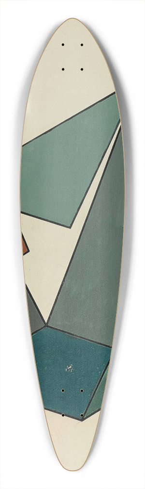 Yakov Chernikhov - Geometric composition 39.3 inch art pintail longboard deck