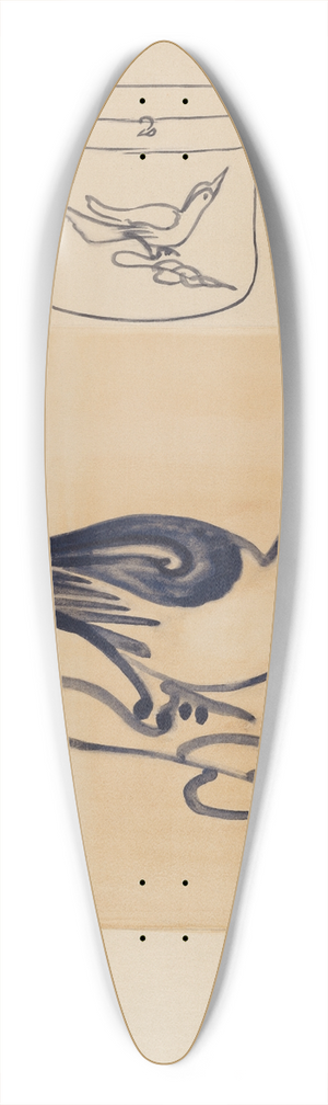 Yolande Delasser - Crock 39.3 inch art pintail longboard deck