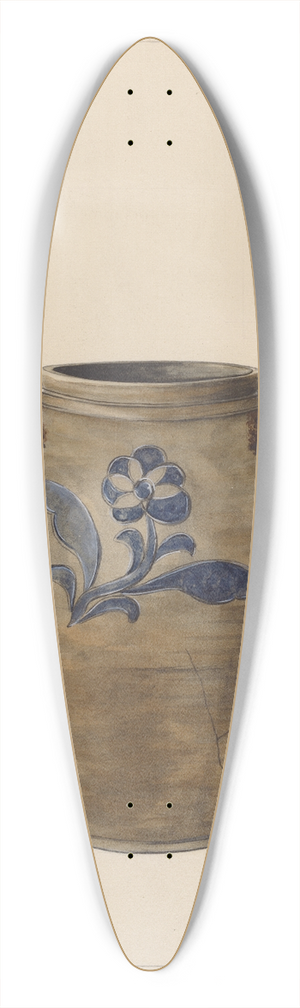 Yolande Delasser - Crock 39.3 inch art pintail longboard deck