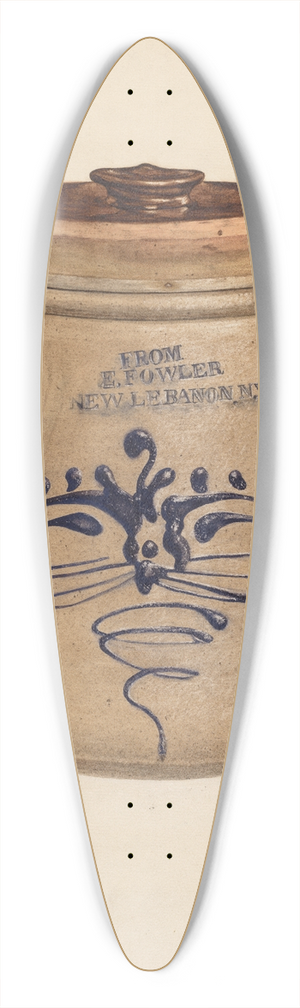 Yolande Delasser - Crock with Cover 39.3 inch art pintail longboard deck