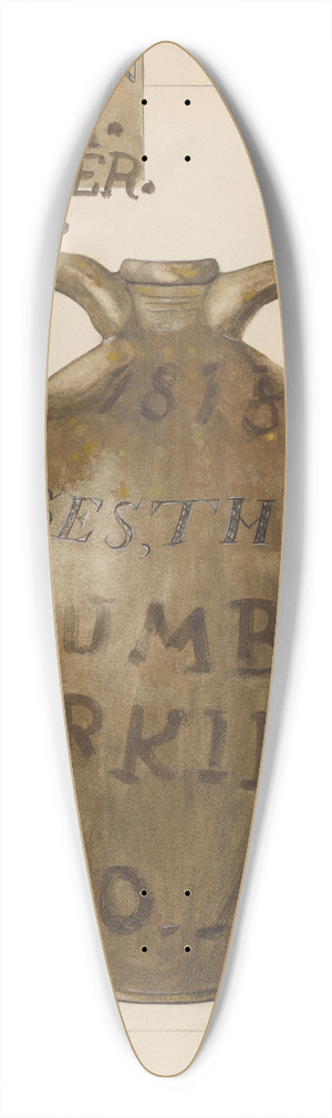 Yolande Delasser - Jug 39.3 inch art pintail longboard deck