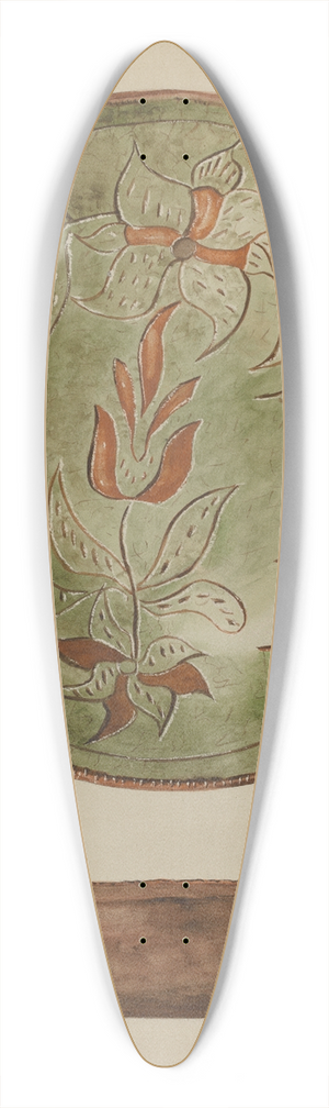 Yolande Delasser - Pa. German Plate 39.3 inch art pintail longboard deck