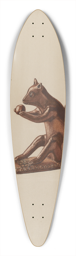 Yolande Delasser - Squirrel Statuette 39.3 inch art pintail longboard deck