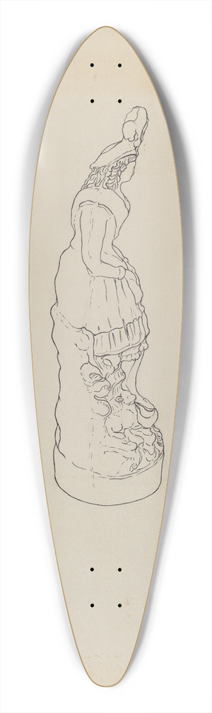 Yolande Delasser - Statuette 39.3 inch art pintail longboard deck