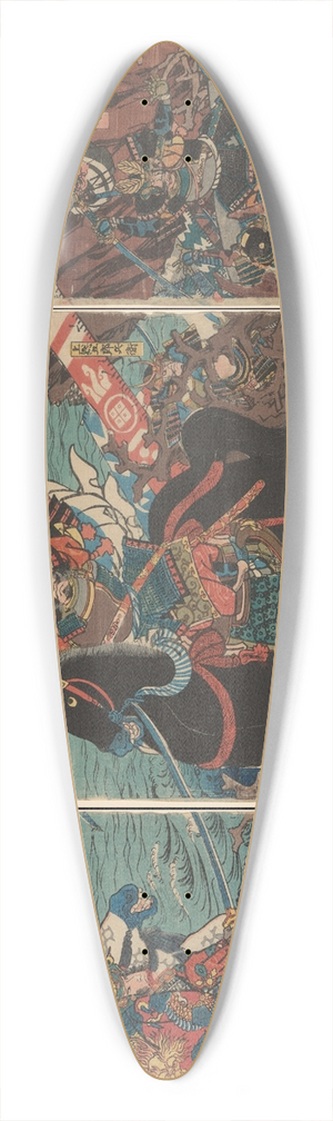 Yoshisada - A Warlike Encounter 39.3 inch art pintail longboard deck
